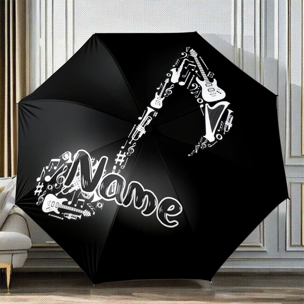 Musical Instrument And Names - Ombrello personalizzato con nome, 