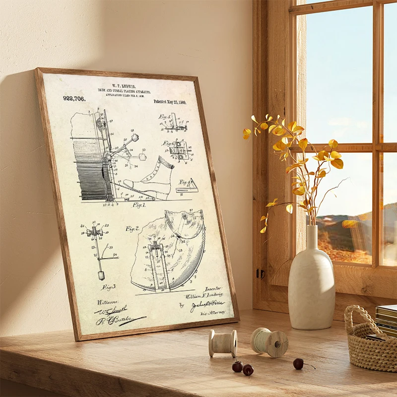 Poster Brevettato Vintage Stru - Picture Of Musical Instrument recensione e prezzo